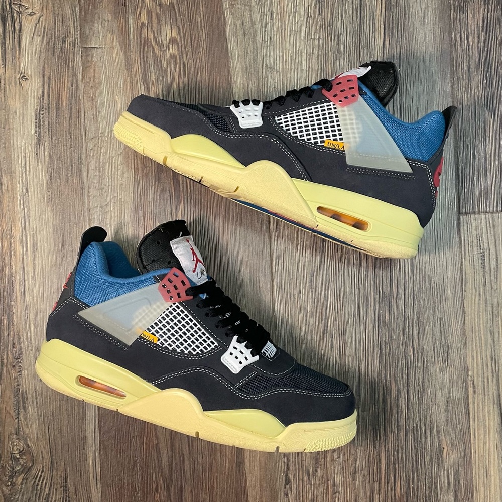 COPY - Jordan 4 Retro Union LA, Off-Noir Black, Size 10.5, Worn Once, *REPLICAS*
